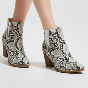 Snakeskin Ankle Boots